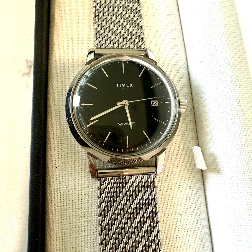 Timex Marlin Automatic Black Dial Men's Watch